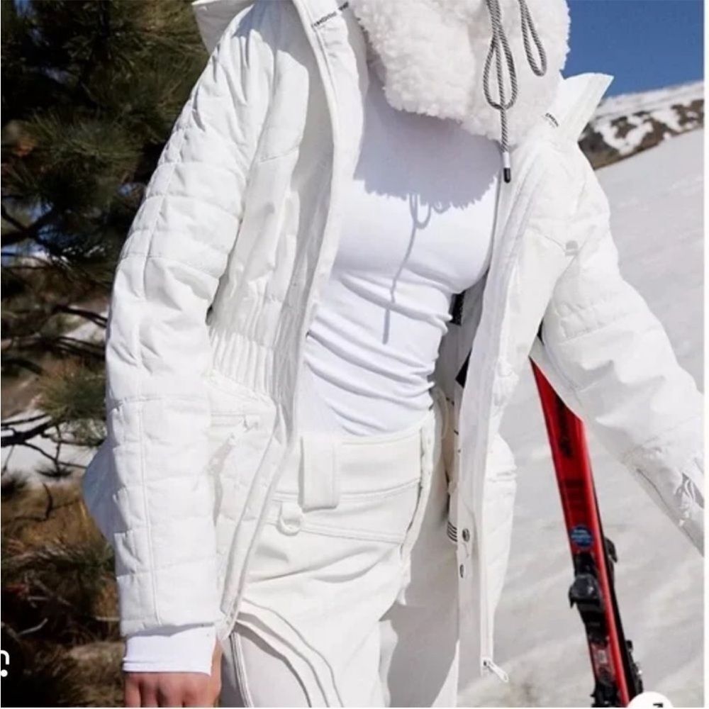 Free People All Prepped Ski Snowboard Jacket Down Snow White L New!